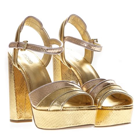 michael kors erika platform gold|michael kors platform sandals.